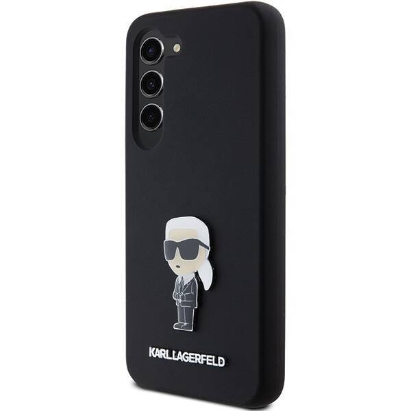 Oryginalne Etui KARL LAGERFELD hardcase Silicone Ikonik Metal Pin KLHCS24MSMHKNPK do Samsung Galaxy S24 Plus czarny