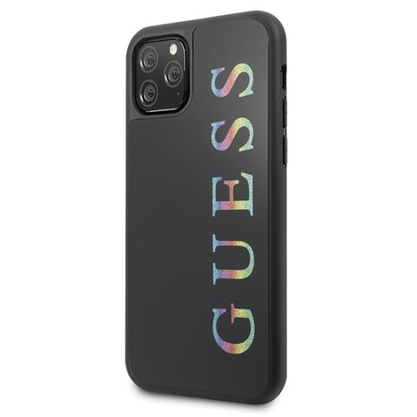 Guess Double Layer Glitter Case Logo Multicolor - Etui iPhone 11 Pro (Black/Multicolor)