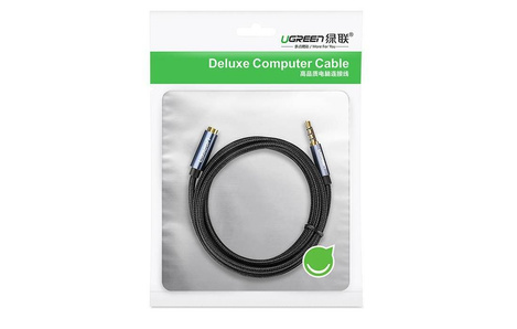 UGREEN AV118 Przedłużacz audio AUX jack 3,5 mm 5m (czarny)