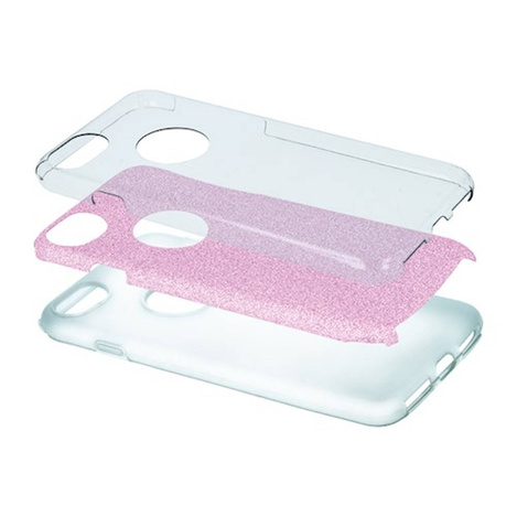 Nakładka Glitter 3in1 do Samsung Galaxy S20 FE / S20 Lite / S20 FE 5G różowa