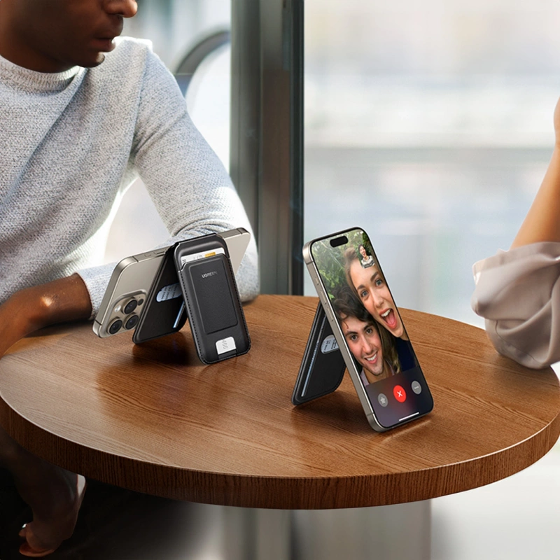 Portfel Ugreen Magnetic Wallet 45165 magnetyczny MagSafe z podstawką - czarny