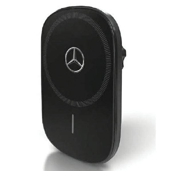 Uchwyt indukcyjny Mercedes Silver Stars MagSafe 15W do kratki wentylacyjnej lub na szybę - czarny