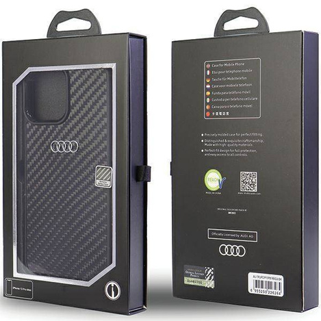 Audi Carbon Fiber iPhone 13 Pro Max 6,7" schwarz/schwarz Hardcase AU-TPUPCIP13PM-R8/D2-BK