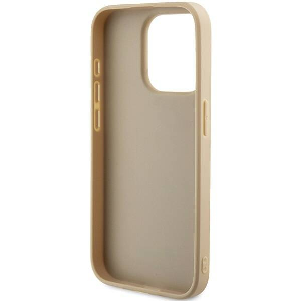 Oryginalne Etui GUESS hardcase Saffiano Iridescent Script GUHCP15XPSAIRSD do Iphone 15 Pro Max złoty