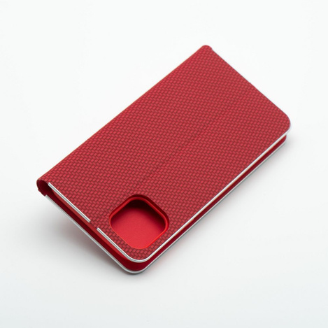 Kabura LUNA Book Carbon do IPHONE 16 Pro czerwony