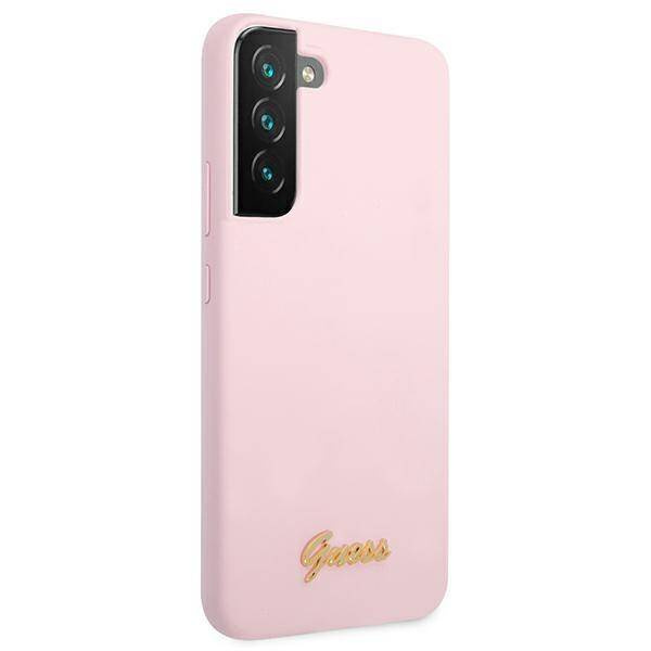 Guess GUHCS22MLSLMGLA S22 + S906 lavender / lavender hardcase Silicone Script Metal Logo
