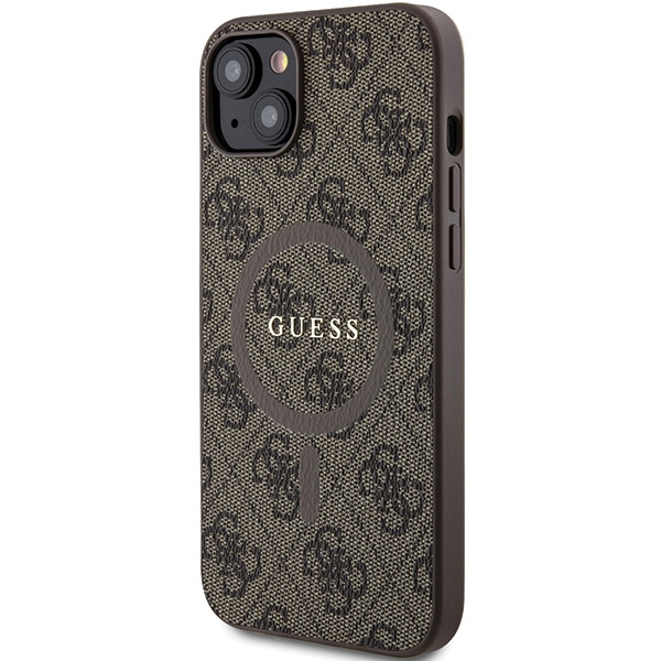 Oryginalne Etui GUESS Hardcase GUHMP14SG4GFRW do iPhone 14 (Kompatybilny z Magsafe / 4G Ring classic logo / brązowy)