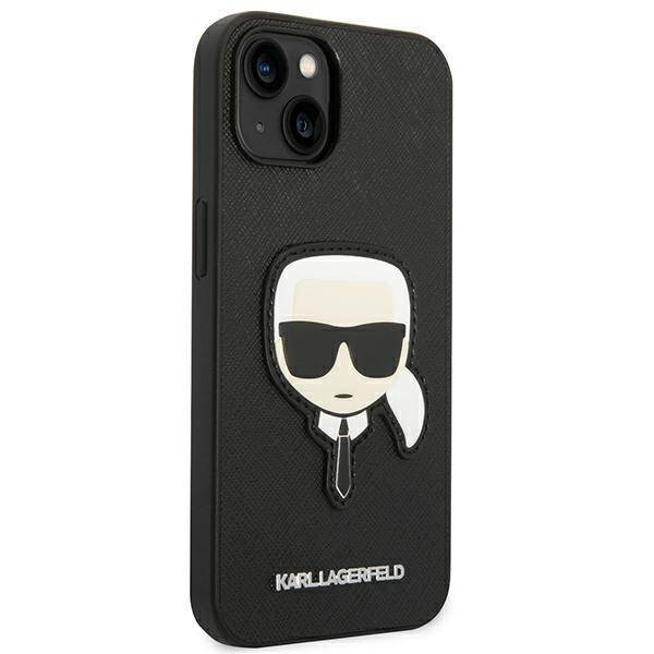 Karl Lagerfeld KLHCP14MSAPKHK iPhone 14 Plus 6,7" czarny/black hardcase Saffiano Karl`s Head Patch