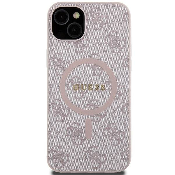 Oryginalne Etui GUESS Hardcase GUHMP14SG4GFRP do iPhone 14 (Kompatybilny z Magsafe / 4G Ring classic logo / różowy)