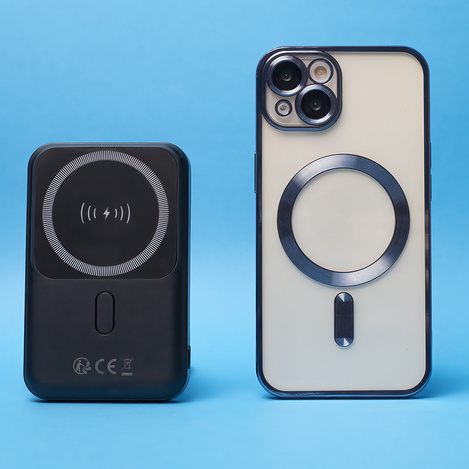 Forever power bank bezprzewodowy MATB-100 PD QC 22.5W 10000 mAh czarny magnetyczny