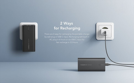 Bateria zewnętrzna (Powerbank) VEGER ACE100 - 10 000mAh Quick Charge PD 20W (W1146)