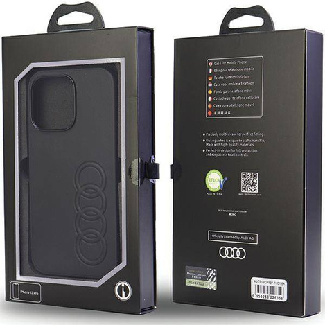 Audi Kunstleder iPhone 13 Pro / 13 6,1" schwarz/schwarz Hardcase AU-TPUPCIP13P-TT/D1-BK
