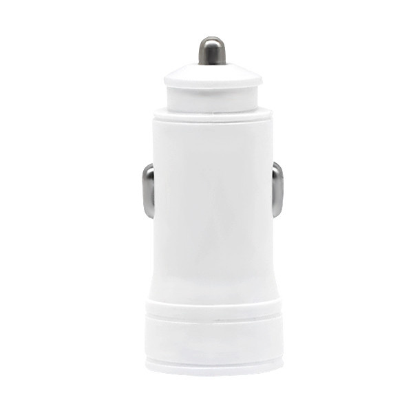 ŁADOWARKA SAMOCHODOWA 2,4A BIAŁA DENMEN 2400mA DUAL  2XUSB DZ17