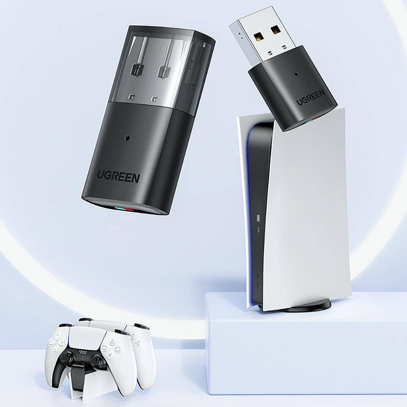 Adapter USB UGREEN Bluetooth 5.0 do PC / PS / Switch (czarny)