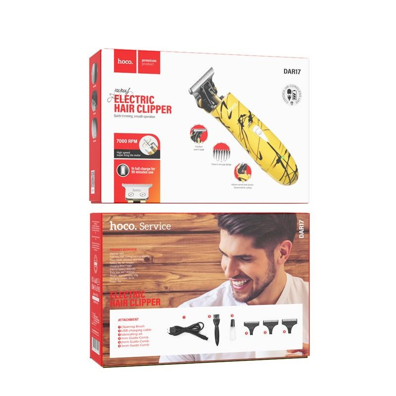 Maszynka do strzyżenia włosów Hoco DAR17 żółta