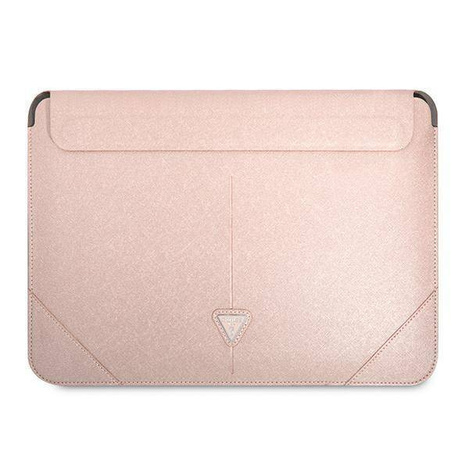 Guess Sleeve GUCS16PSATLP 16 "rosa / rosa Saffiano Triangle Logo