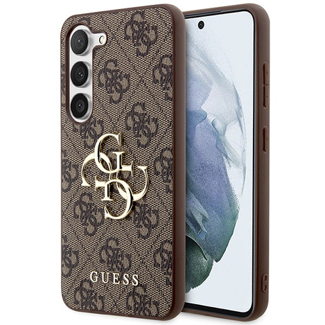 Oryginalne Etui GUESS Hardcase GUHCS24M4GMGBR do Samsung S24 Plus (Leather 4G Metal Logo / brązowy)