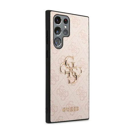 Guess 4G Big Metal Logo - Etui Samsung Galaxy S23 Ultra (różowy)