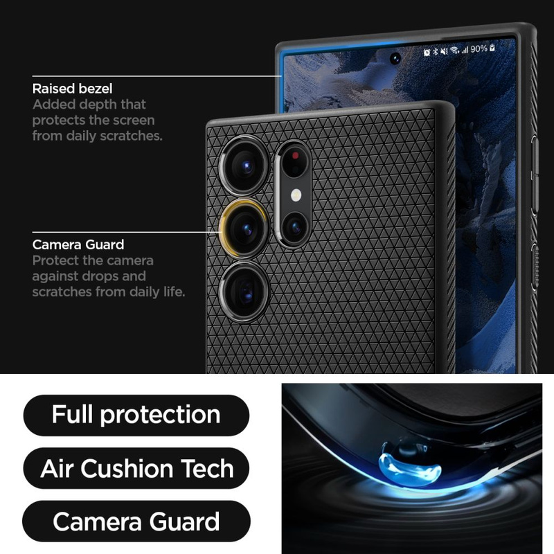 Spigen LIQUID AIR GALAXY S23 ULTRA MATT SCHWARZ
