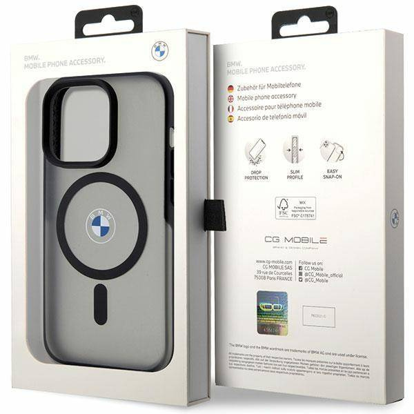 Case BMW BMHMP14LDSLK iPhone 14 Pro 6.1&quot; black/black hardcase Signature MagSafe