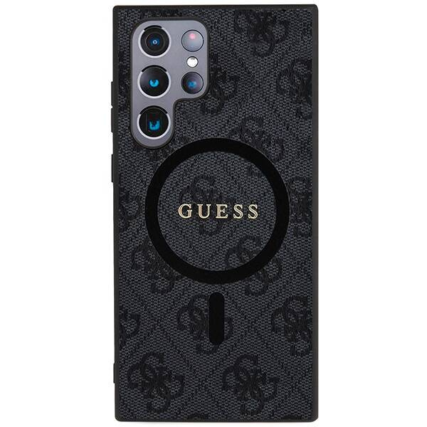 Oryginalne Etui GUESS Hardcase GUHMS24LG4GFRK do Samsung S24 Ultra (Kompatybilny z Magsafe / 4G Ring classic logo / czarny)