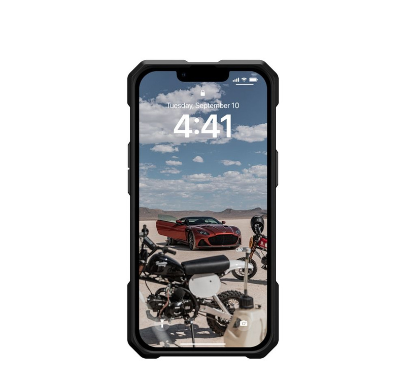 UAG Monarch - Schutzhülle für iPhone 14 Plus, kompatibel mit MagSafe (schwarz)
