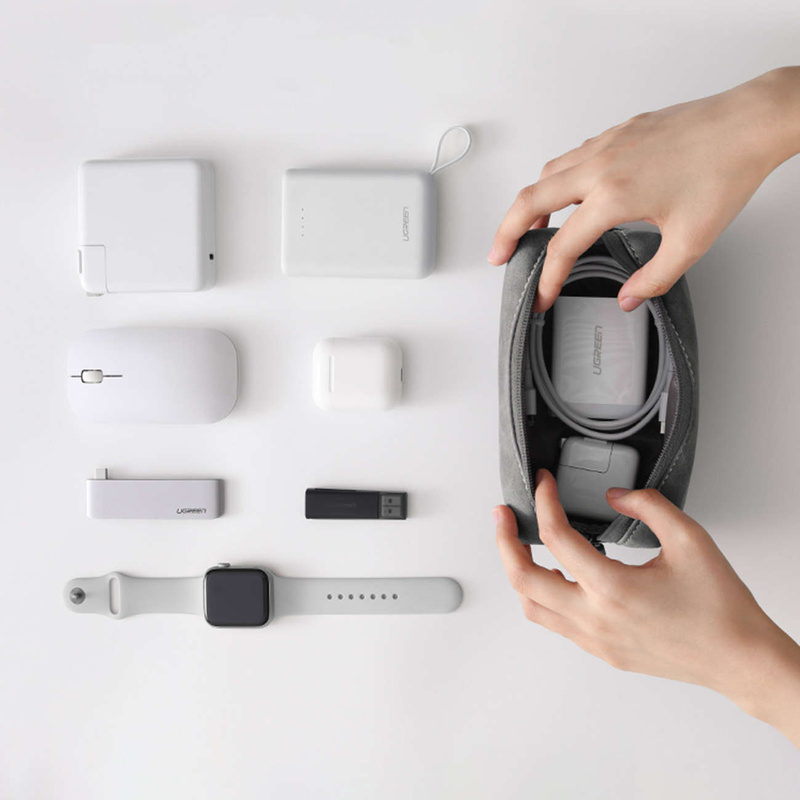Ugreen Case Pouch Multifunktionaler Organizer für Zubehör grau (LP285)