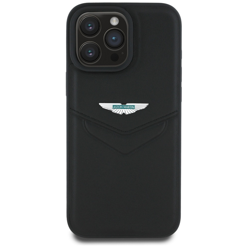 Etui Aston Martin HC Leather Victory Design do iPhone 16 Pro Max czarny