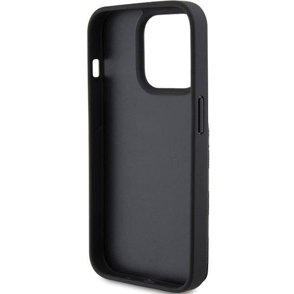 Karl Lagerfeld nakładka do iPhone 15 Pro 6,1&quot; KLHCP15LSAKKNSCK czarna hardcase Saffiano Cardslots and Stand Monogram Ikonik Patch