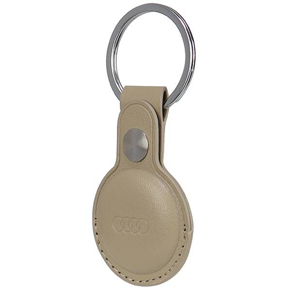 Oryginalne Etui APPLE AIRTAG Audi Synthetic Leather (AU-ATKR-Q3/D1-BG) beżowe
