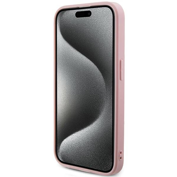 Oryginalne Etui GUESS hardcase Saffiano Iridescent Script GUHCP14LPSAIRSP do Iphone 14 Pro różowy