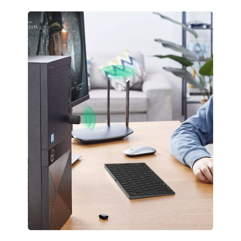 Ugreen dual-band adapter external USB network card - WiFi 11ac AC650 black (CM448)