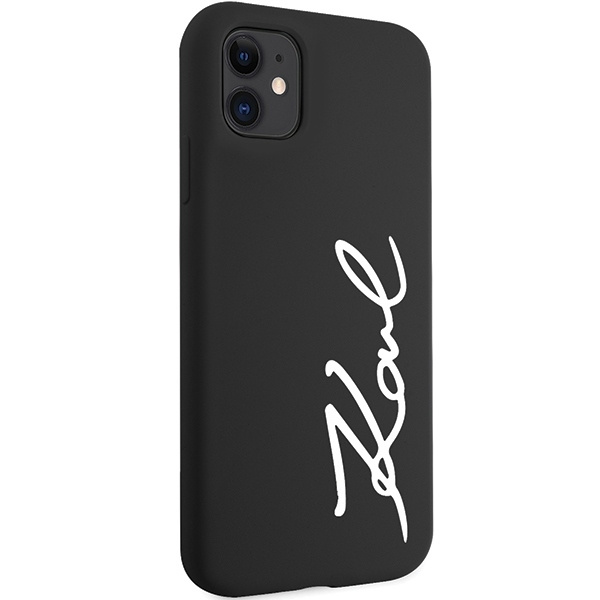 Karl Lagerfeld KLHCN61SKSVGK iPhone 11 / Xr 6,1&quot; schwarz/schwarz Hardcase Silikon Signature
