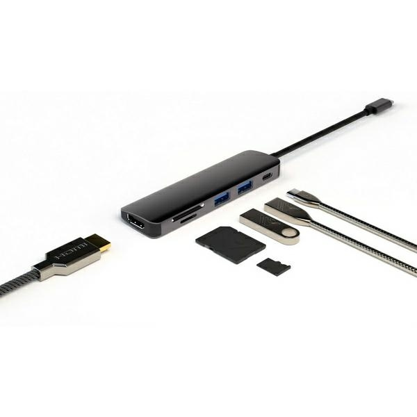 4smarts HUB 6w1 DeX Function 2xUSB-A      3.0/USB-C/HDMI/SD/MicroSD szary 468782