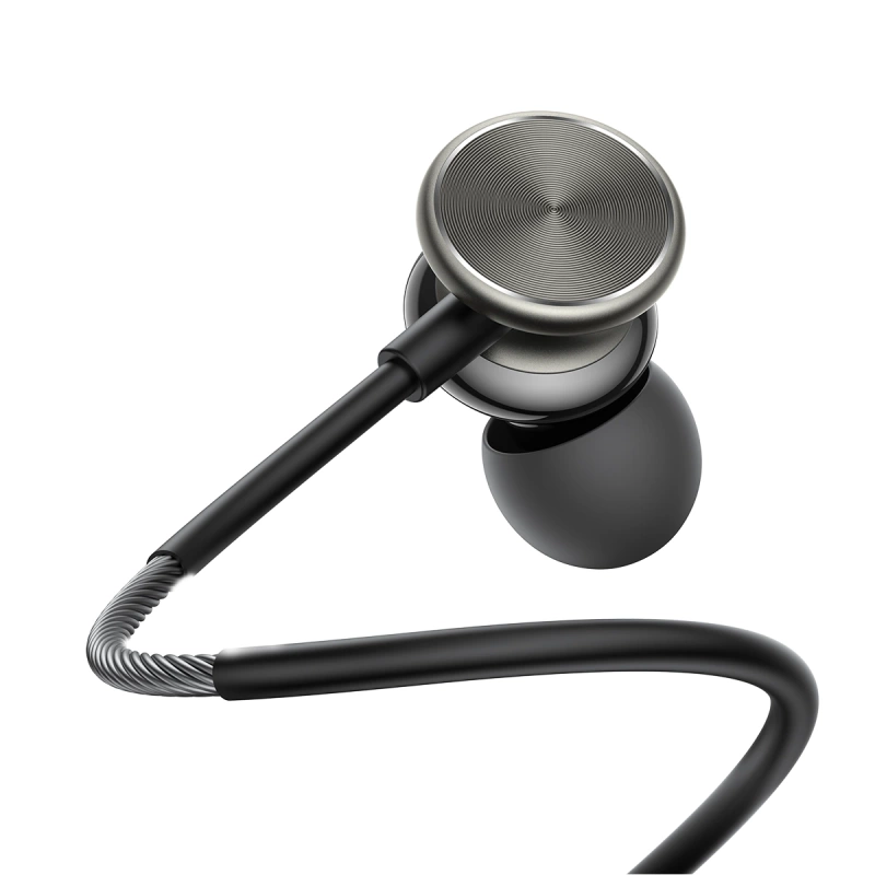 Przewodowe słuchawki douszne Joyroom Wired Series JR-EW03 - ciemnoszare