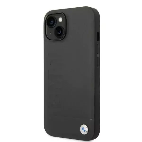 Original Case IPHONE 14 PLUS BMW Leather Stamp MagSafe (BMHMP14MSLLBK) black