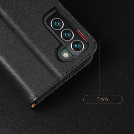 Dux Ducis Hivo Genuine Leather Bookcase type case for Samsung Galaxy S22+ (S22 Plus) black