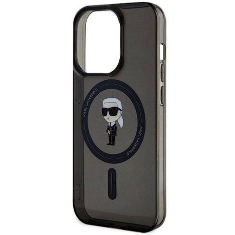 Karl Lagerfeld nakładka do iPhone 14 Pro Max 6,7&quot; KLHMP14XHFCKNOK czarna HC MAGSAFE IML IKONIK