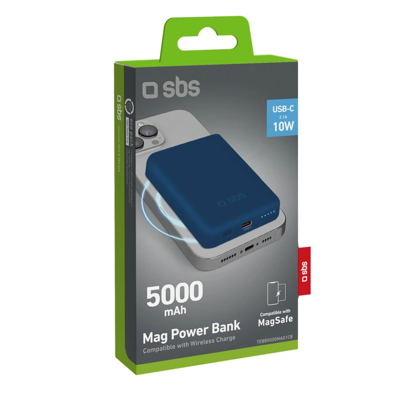 Powerbank SBS TEBB5000MAG1CB 5000 mAh kompatibel mit MagSafe - blau