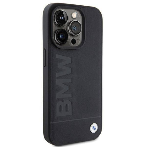 BMW MagSafe Leather Hot Stamp case for iPhone 15 Pro - black