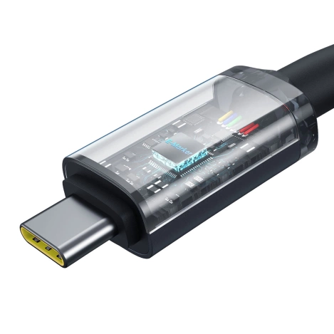 Baseus Crystal Shine CB000089 USB-C / USB-C USB3.2-Kabel 100 W 20 Gbit/s 1,5 m – Schwarz