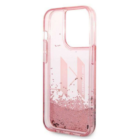 Karl Lagerfeld Liquid Glitter Big Logo Case - Etui iPhone 14 Pro (różowy)