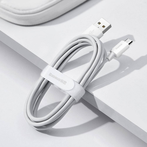 Baseus zestaw 2x kabel USB - micro USB 2,1 A 1,5m biały (TZCAMZJ-02)