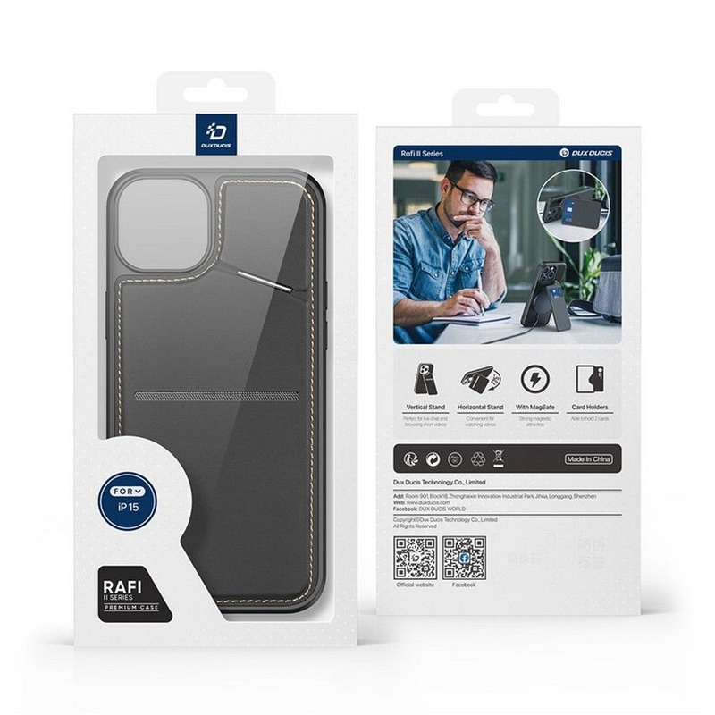 DUX DUCIS Rafi II Mag - etui back cover z podstawką kompatybilne z MagSafe do iPhone 15