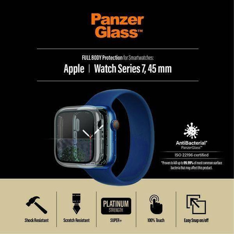 Szkło Hartowane 5D APPLE WATCH 7 (45MM) PanzerGlass Full Body (3659) transparentne