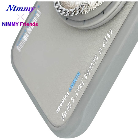 Etui Nimmy Glasses Cool Cat MagSafe do    iPhone 16 szary