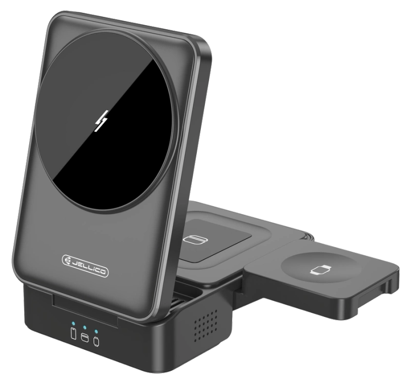 JELLICO wireless charger 3in1 W25 15W Black