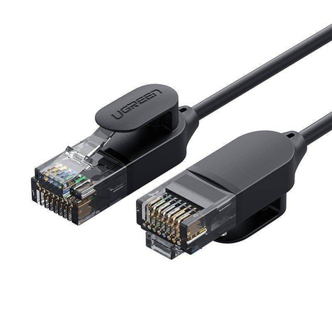 Kabel Ugreen NW122 70332 sieciowy Ethernet patchcord RJ45 Cat 6A UTP do 10Gb/s 1 m - czarny