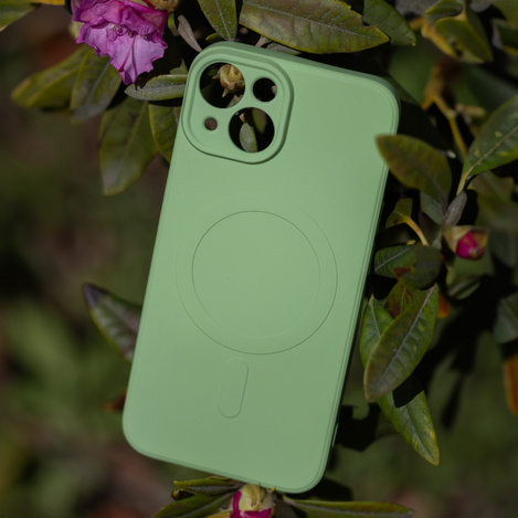 Nakładka Simple Color Mag do iPhone 16 6,1" jasnozielona