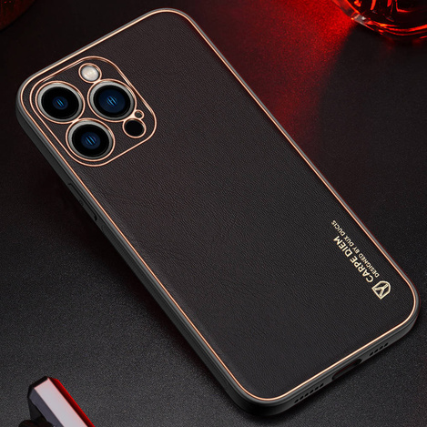 Dux Ducis Yolo eleganckie etui pokrowiec ze skóry ekologicznej iPhone 13 Pro Max czerwony